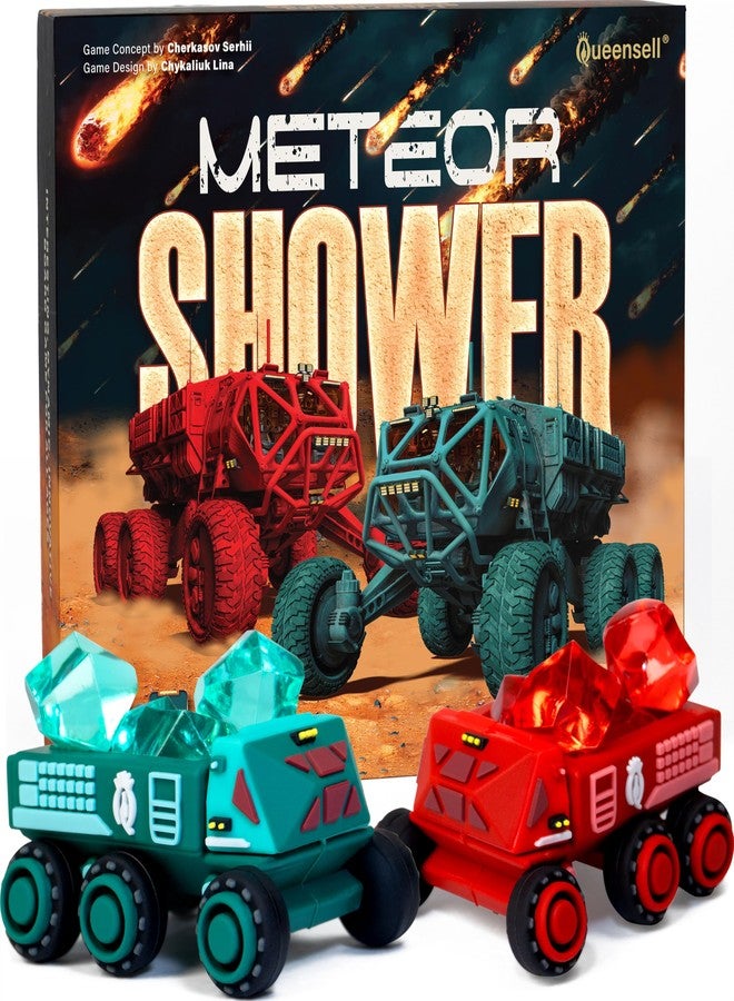 Queensell Meteor Shower - Board Game for Adults and Kids - Fast Strategy Game - 2 Player Tabletop Game - Educational Toys Gift - Fun Family Games for Ages 8 and up - Image 1